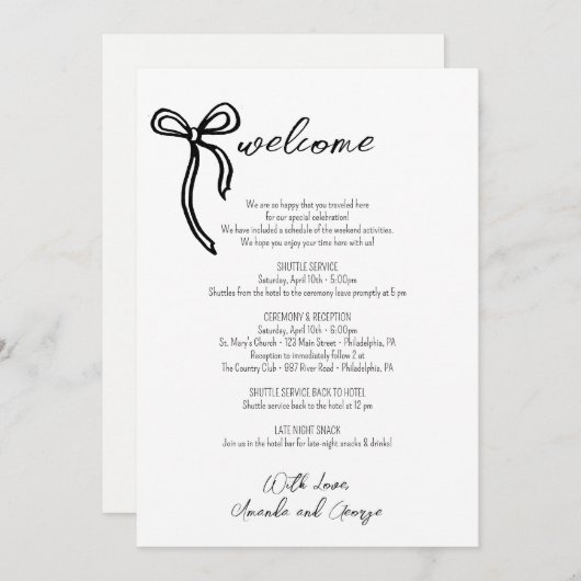 の結婚歓迎の旅程の手弓図解入りの、写真付きの シーズンカード (正面/裏面)