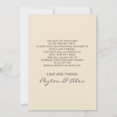 の結婚歓迎の旅程ピンク色の黄色の花 (裏面)