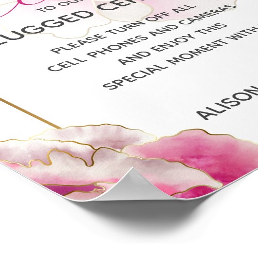 の結婚歓迎の詰まっていない緋色の牡丹フローラ ポスター (角)