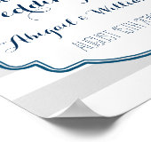 の結婚歓迎カスタムの署名の航海のストライプ ポスター (角)