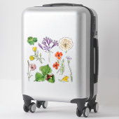 の結婚歓迎サインカラフルワイルドフラワー シール (スーツケース)