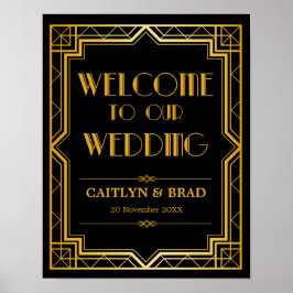 の結婚歓迎サイン |アールデコ ポスター