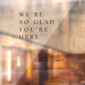 の結婚歓迎サイン | Weはあなたはここで非常に嬉しい ウィンドウサイン (シート2)