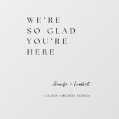 の結婚歓迎サイン | Weはあなたはここで非常に嬉しい ウィンドウサイン (シート)