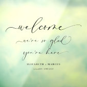 の結婚歓迎サイン | Weはあなたはここで非常に嬉しい ウィンドウサイン (シート3)