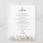 の結婚歓迎バッグレター旅程ワイルドフラワー シーズンカード (正面)