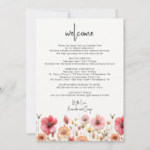 の結婚歓迎バッグレター旅程ワイルドフラワー シーズンカード (正面)