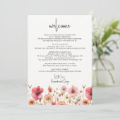 の結婚歓迎バッグレター旅程ワイルドフラワー シーズンカード (スタンド正面)