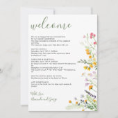 の結婚歓迎バッグレター旅程ワイルドフラワー シーズンカード (正面)