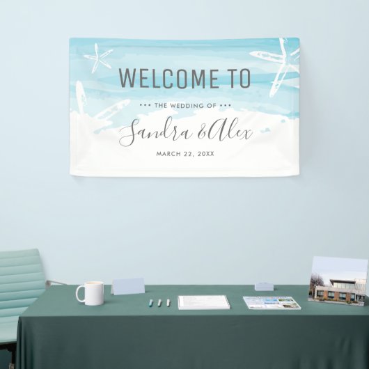 の結婚歓迎ビーチ 横断幕 (トレードショー)