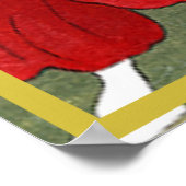 の結婚歓迎フローラエレガントオレンジ ポスター (角)