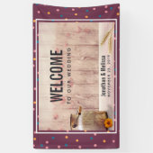 の結婚歓迎素朴牛乳 横断幕 (縦)