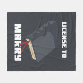 の結婚正式な結婚許可 フリースブランケット (正面(横))