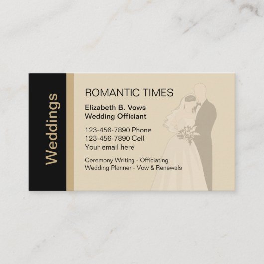 の結婚正式な花婿 名刺 (正面)