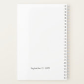 の結婚母、新婦の緑の白モダン ノートブック (裏面)