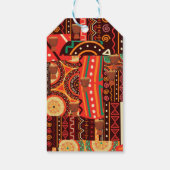 の結婚民族的アフロセントリックなケンテ族の部族のパターン ギフトタグ (裏面)