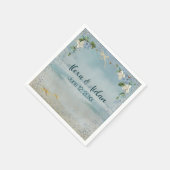 の結婚気泡航海の付きネット スタンダードカクテルナプキン (角)