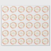 の結婚水彩フローラリースこのリングや輪 ラッピングペーパー (フラット)