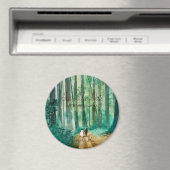 の結婚水彩木地風景 マグネット (インサイチュ (食洗機))