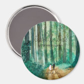 の結婚水彩木地風景 マグネット (正面/裏面)