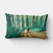 の結婚水彩木地風景 ランバークッション (裏面)