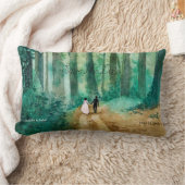 の結婚水彩木地風景 ランバークッション (ブランケット)