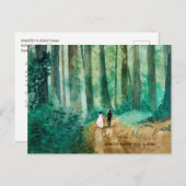 の結婚水彩木地風景 案内ポストカード (正面/裏面)
