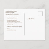 の結婚水彩木地風景 案内ポストカード (裏面)