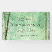 の結婚水彩木地風景 横断幕 (横)