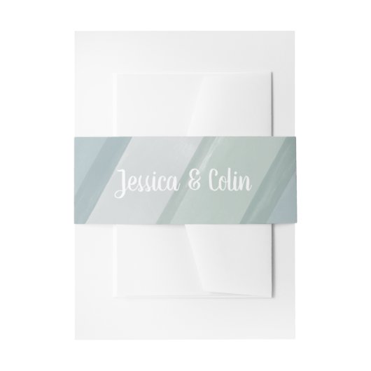 の結婚水彩画 招待状ベリーバンド (正面例)