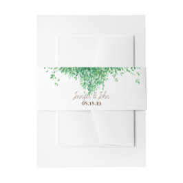 の結婚水彩素朴スタイル 招待状ベリーバンド