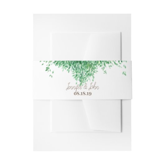 の結婚水彩素朴スタイル 招待状ベリーバンド (正面例)