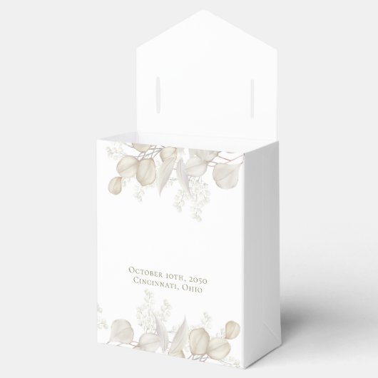 の結婚水彩緑化セージ緑色植物学 フェイバーボックス (オープン)