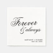 の結婚永遠で常にナプキンの台本 スタンダードカクテルナプキン (正面)