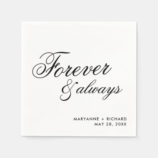 の結婚永遠で常にナプキンの台本 スタンダードカクテルナプキン (正面)