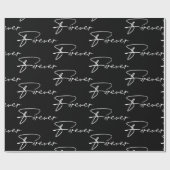 の結婚永遠モダンの黒字脚本 ラッピングペーパー (フラット)