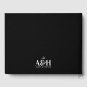 の結婚洗練されたモノグラム ゲストブック (裏面)