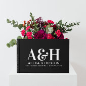 の結婚洗練されたモノグラム ゲストブック