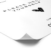 の結婚浴室のサインモダンミニマエレガントリスト ポスター (角)