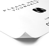 の結婚浴室のサインモダンミニマエレガントリスト ポスター (角)