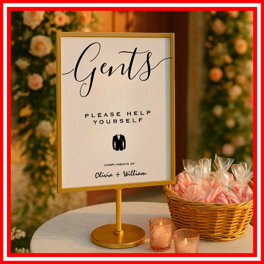 の結婚浴室のサインモダンミニマエレガントリスト ポスター