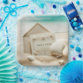 の結婚海ビーチ ペーパープレート (パーティー)