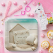 の結婚海ビーチ ペーパープレート (パーティー)