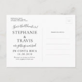 の結婚海外の宛先ポストカードの保存 案内ポストカード (裏面)