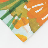 の結婚海、青い空と花の毛布 フリースブランケット (角)