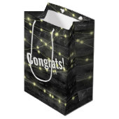 の結婚照明オン木目抱き枕 ミディアムペーパーバッグ (正面アングル)