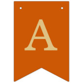 の結婚燃えたオレンジシンプル色の花嫁と花婿の名前 バンティングフラッグ (第2の旗)