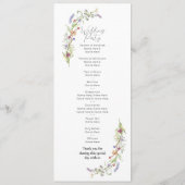 の結婚献立式ワイルドフラワーフローラ プログラム (裏面)