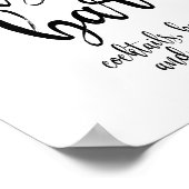 の結婚現金バー白黒8x10サイン ポスター (角)