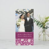 の結婚発表フォトカードクリームとピンク 案内状 (スタンド正面)